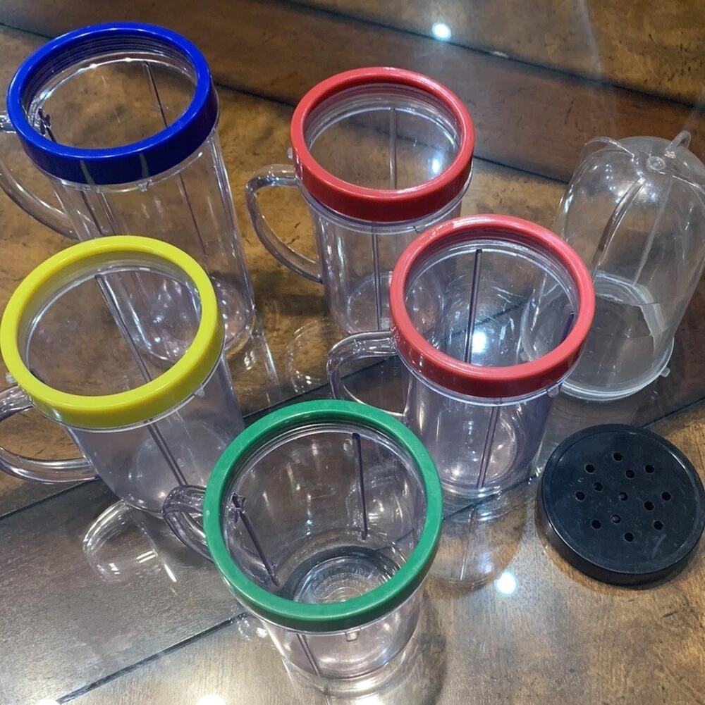 Magic Bullet Accessories Lot Replacement cups & Lids Handles Smoothie Juice Diet